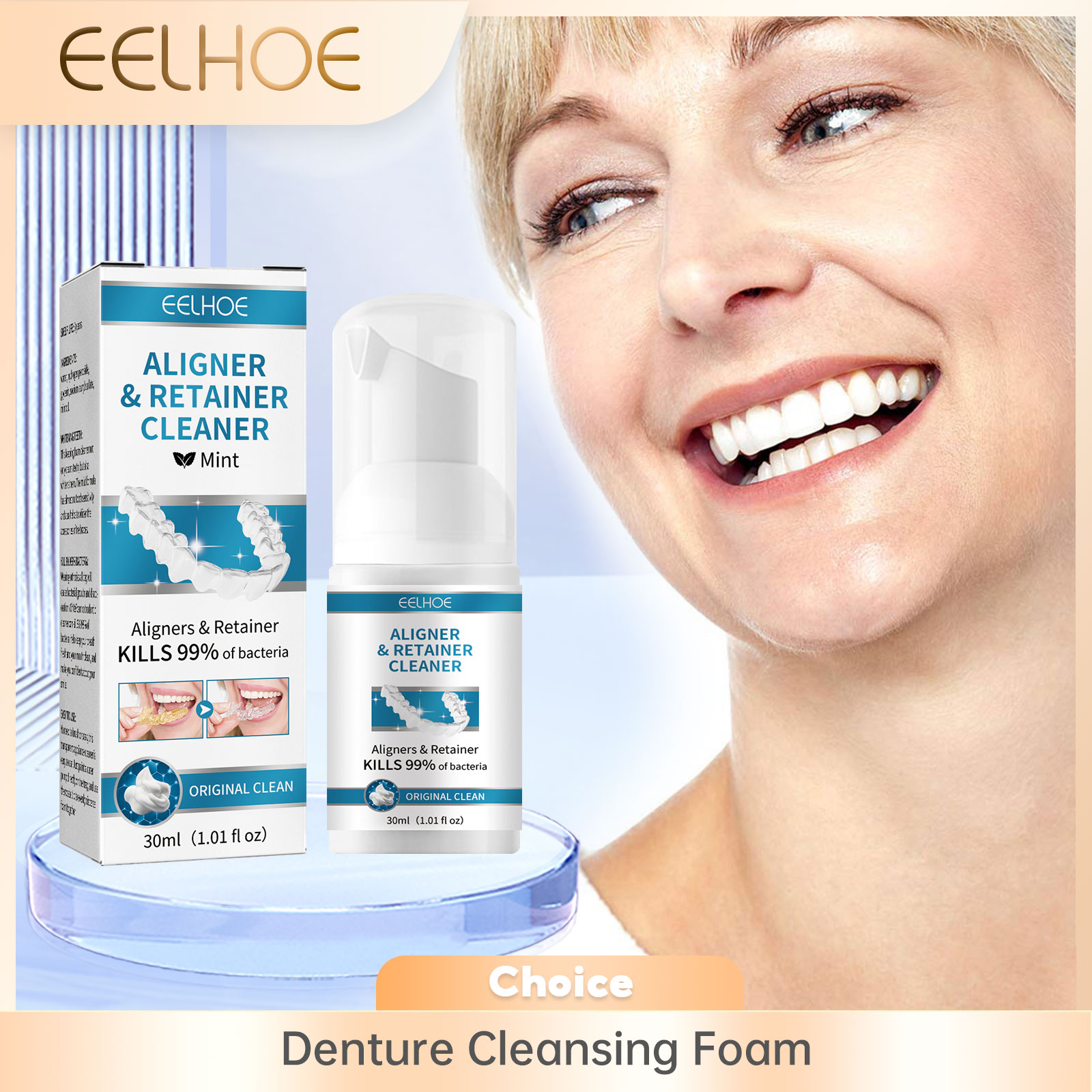Teeth Whitening Foam Toothpaste - アライナー義歯クリーナーフォームディープクリーニングブレースの汚れを除去口臭を軽減ホワイトニング歯リテーナークリーンケア 30 ミリリットル