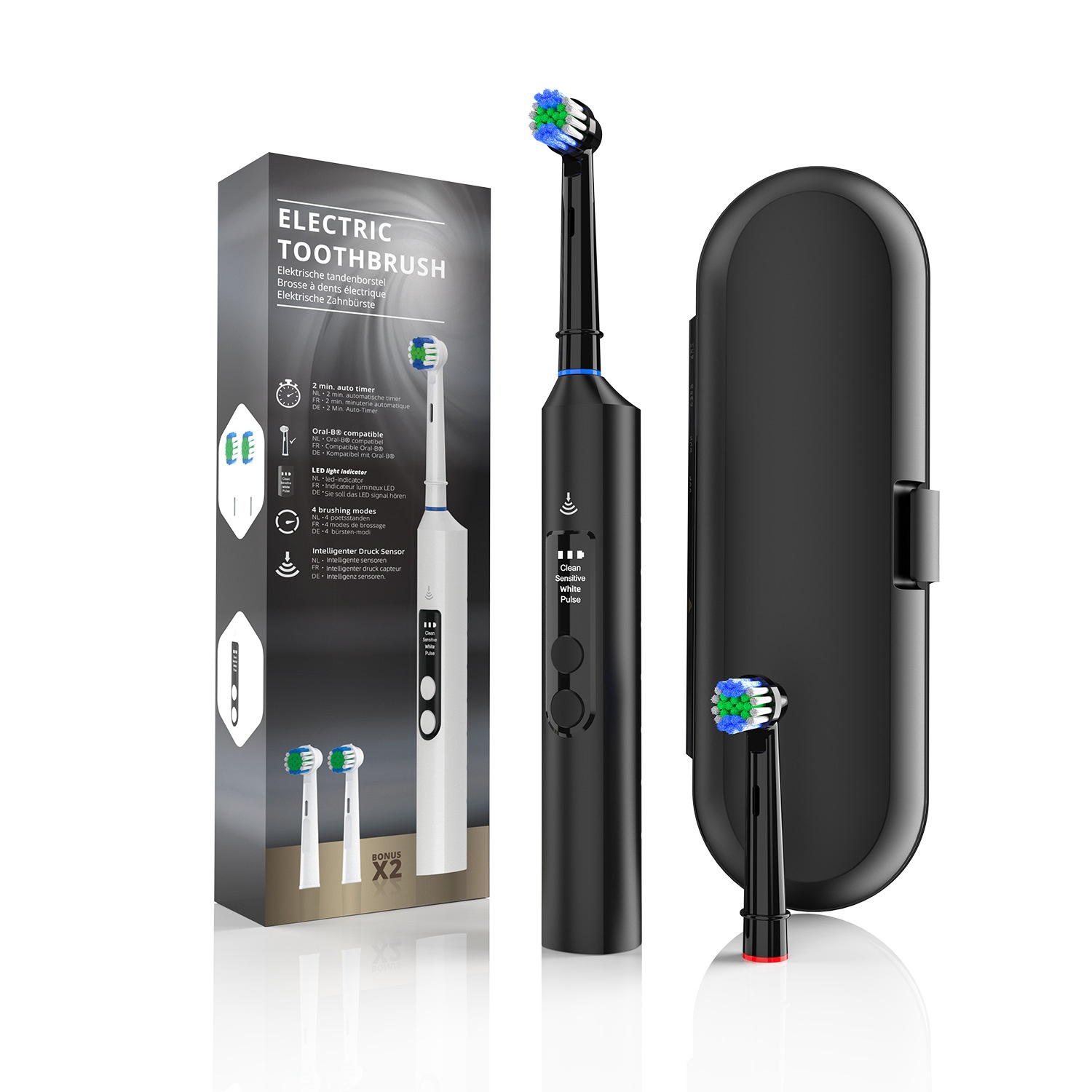 大人用ワイヤレス充電式全自動スマート電動歯ブラシ、ソフトブラ - Electric Toothbrush Sonic のレビューと価格