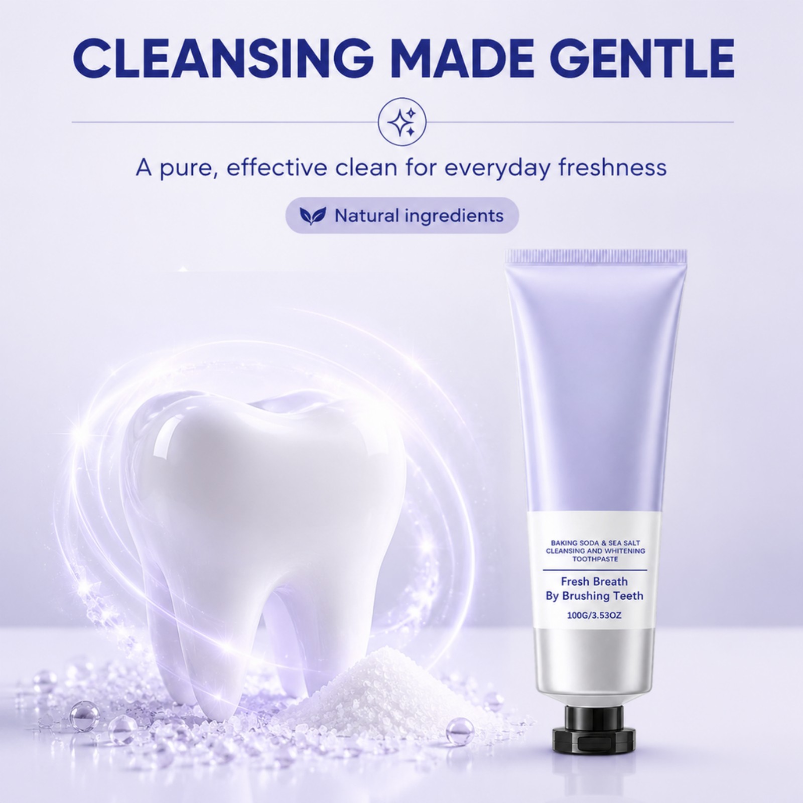 重曹と海塩の歯磨き粉 ディープクレンジング フレッシュな息  - Teeth Whitening With Baking Soda のレビューと価格