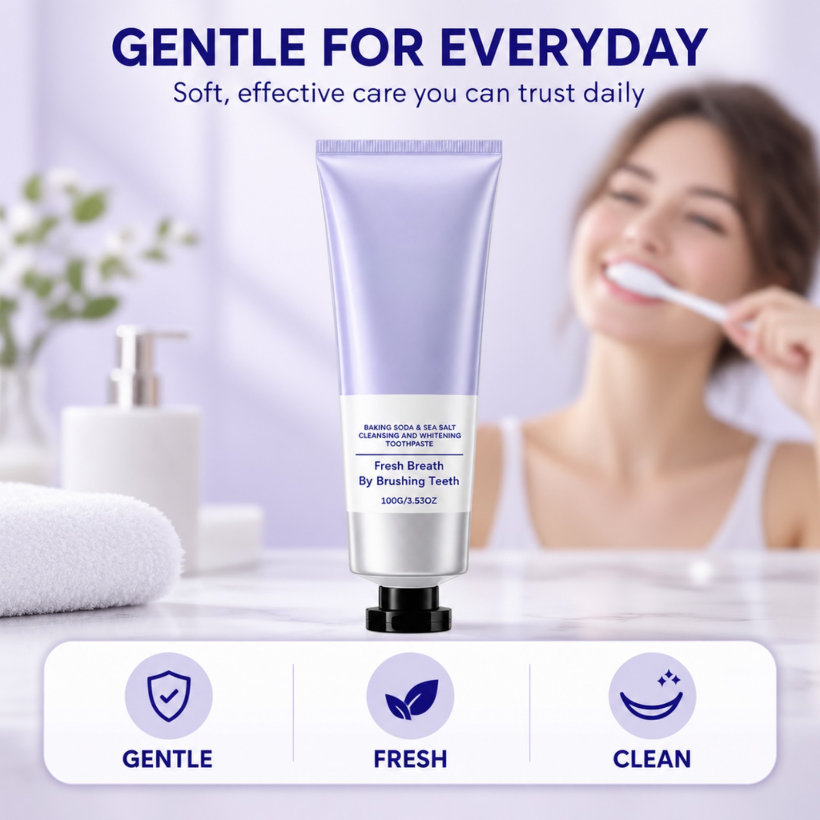 重曹と海塩の歯磨き粉 ディープクレンジング フレッシュな息  - Teeth Whitening With Baking Soda のレビューと価格