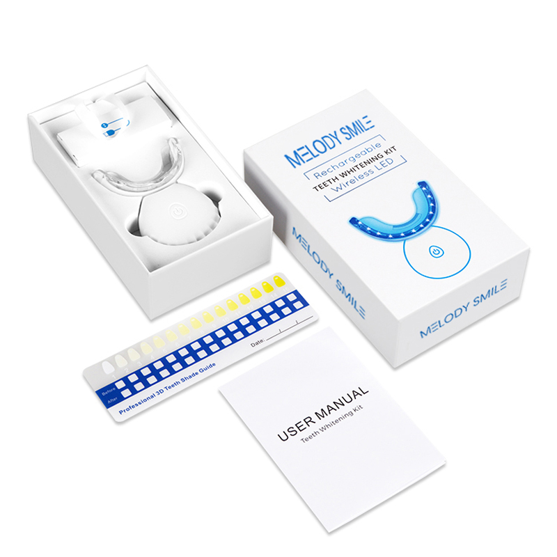 ブルーライト歯のホワイトニングLEDキット ワイヤレス 家庭 - Teeth Whitening Logo のレビューと価格