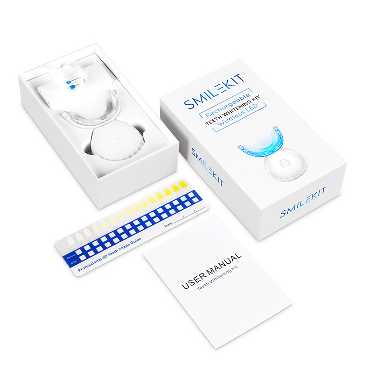 ワイヤレス充電式歯のホワイトニングキット、LEDライト歯のホ - Teeth Whitening At Home Kit のレビューと価格