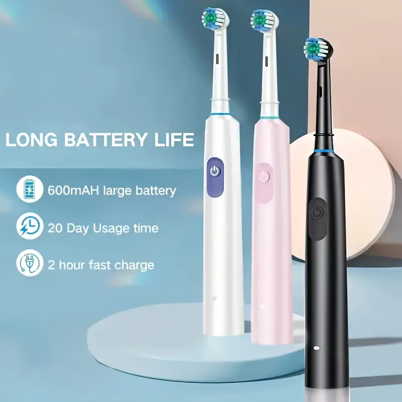 大人用回転式電動歯ブラシ、柔らかい毛、5つの洗浄モード、US - Electric Toothbrush Sonic のレビューと価格