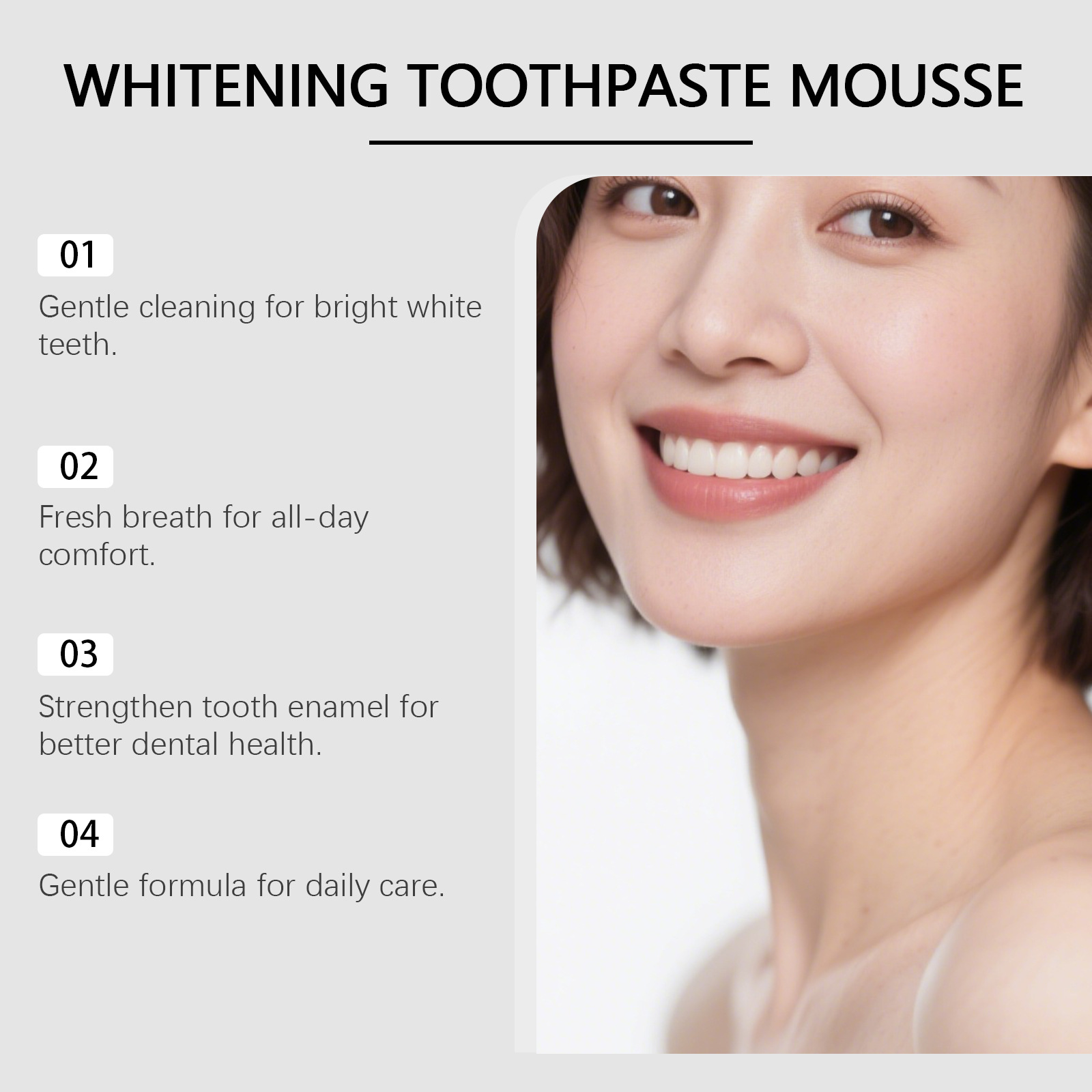 ハイドロキシアパタイト配合 ブライトホワイトニング歯磨き粉  - Teeth Whitening Foam Toothpaste のレビューと価格