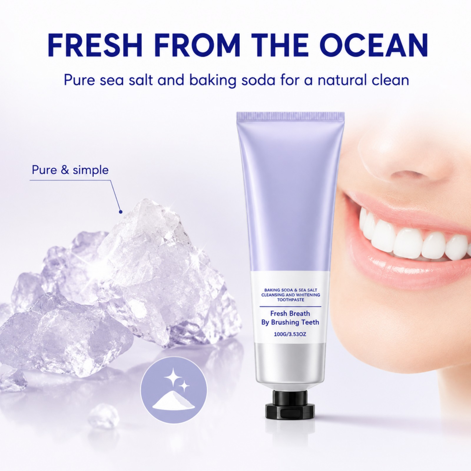 ベーキングソーダと海塩の歯磨き粉、穏やかに歯を白くし、清潔な - Teeth Whitening With Baking Soda のレビューと価格