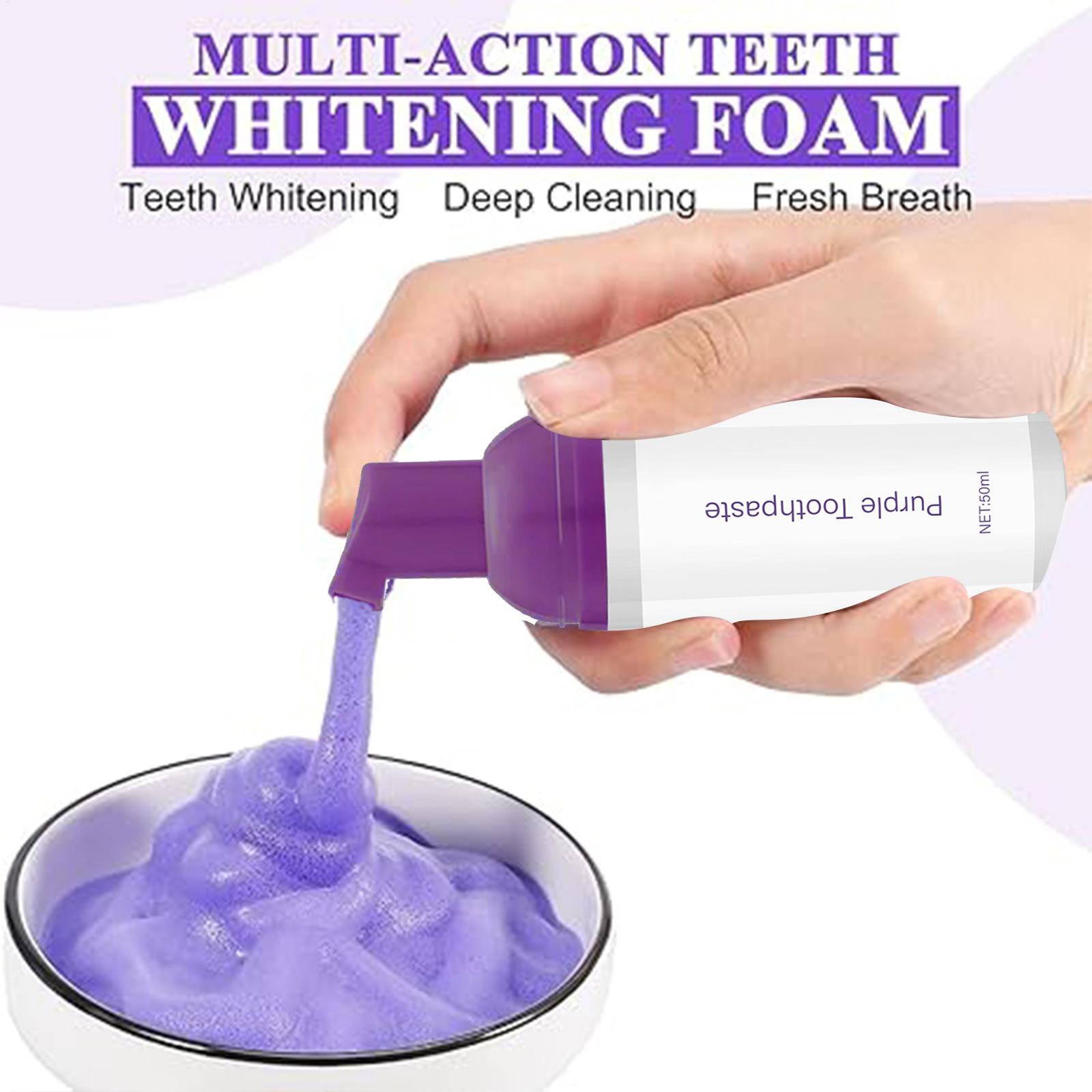 50ml パープルホワイトニング歯磨き粉 パープルフォーム歯 - Teeth Whitening Foam Toothpaste のレビューと価格