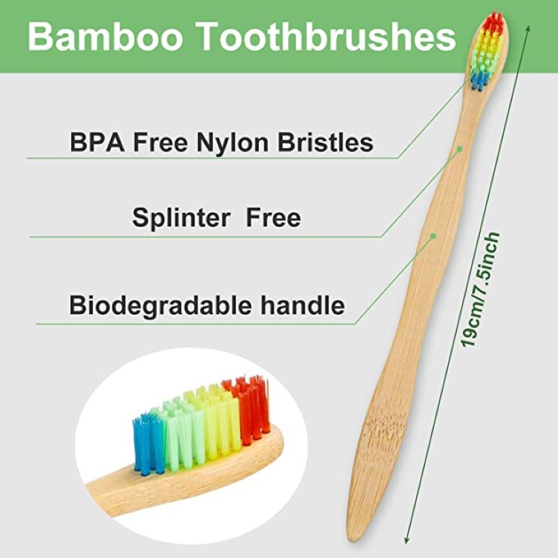 50/100個入り カラフルな天然竹歯ブラシセット 歯のホワ - Teeth Whitening Logo のレビューと価格
