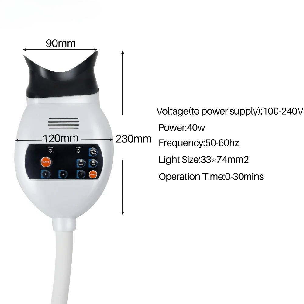 調整可能な3色LED歯のホワイトニング促進器、歯科用コールド - Teeth Whitening Usa のレビューと価格