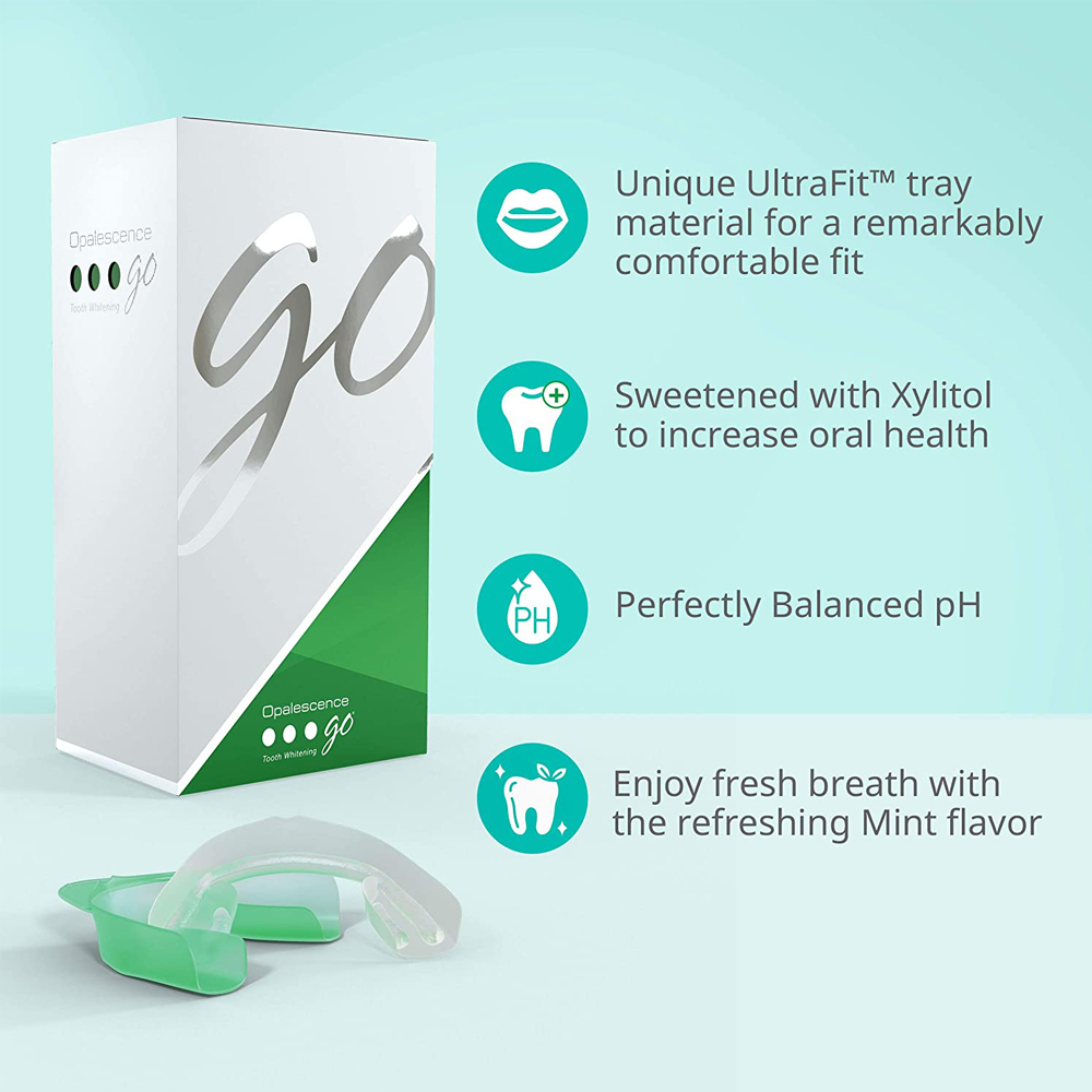 Opalent go歯のホワイトトレイ、お家に詰められた患者 - Teeth Whitening At Home Kit のレビューと価格