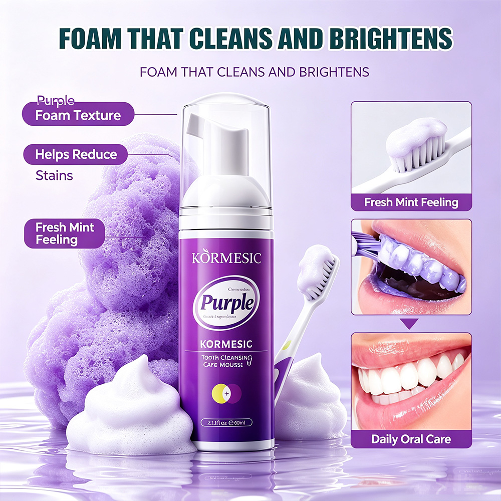 パープルホワイトニング歯磨きムースフォームV34カラーコレク - Teeth Whitening Foam Toothpaste のレビューと価格