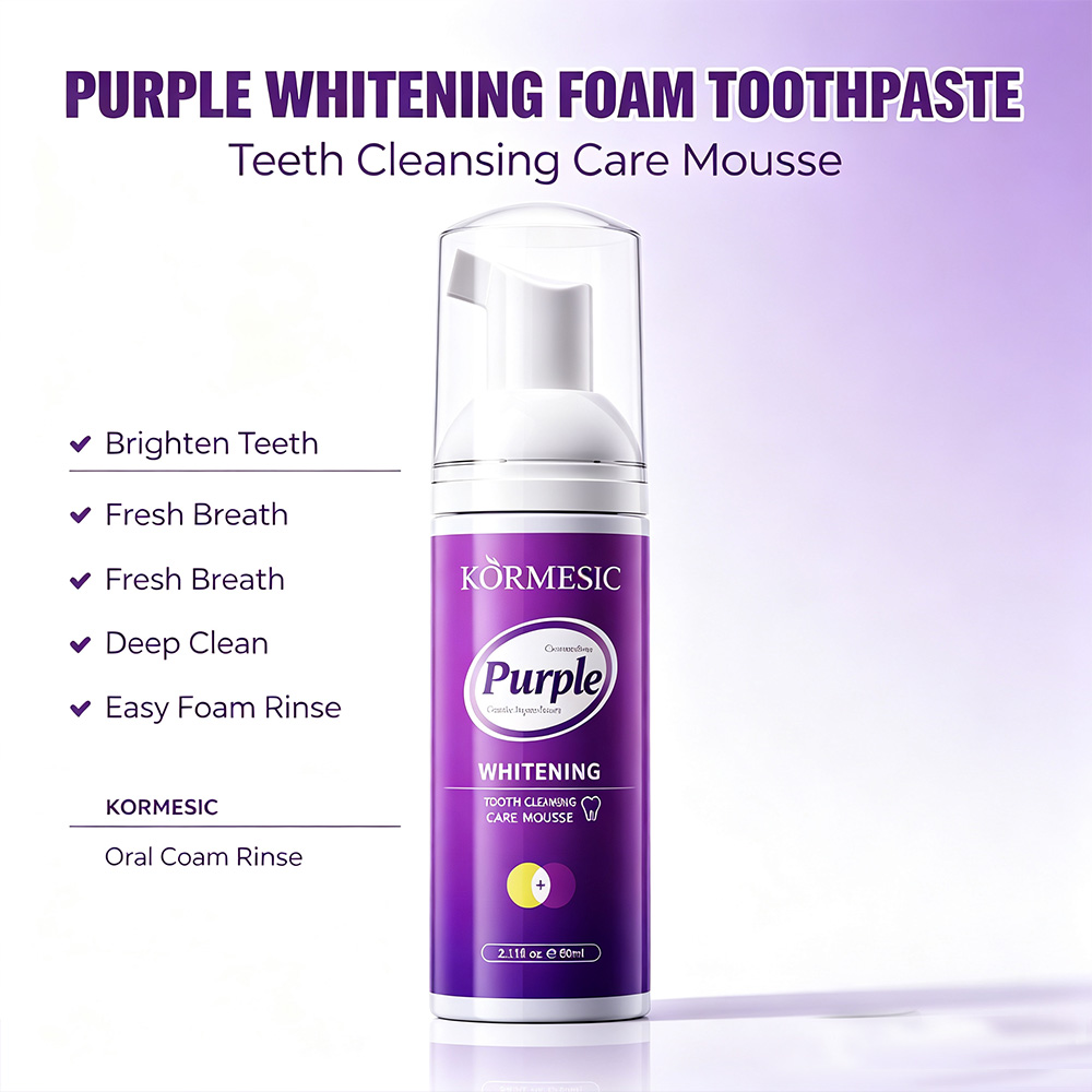 パープルホワイトニング歯磨きムースフォームV34カラーコレク - Teeth Whitening Foam Toothpaste のレビューと価格