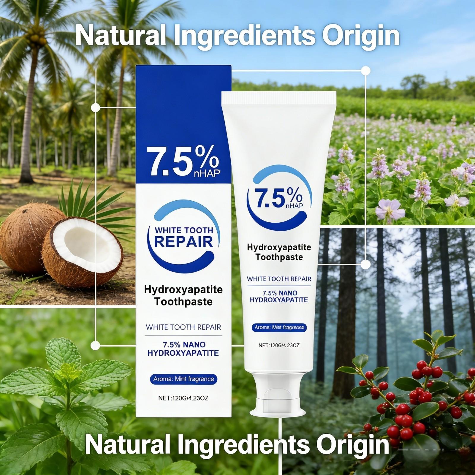 ナノハイドロキシアパタイト歯磨き粉 - ミント風味、息スッキ - Teeth Whitening Foam Toothpaste のレビューと価格